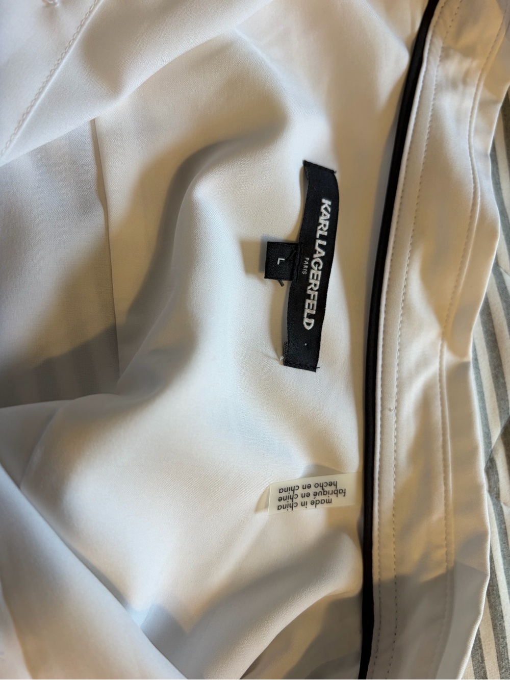 Karl Lagerfeld Men’s White Dress Shirt-